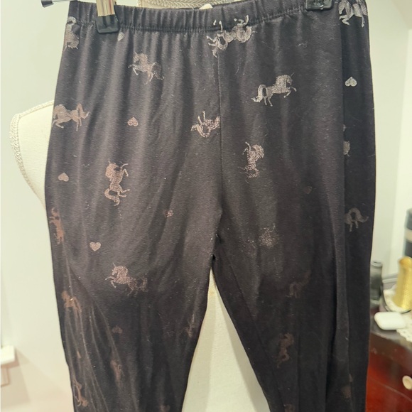 Girls Black Patterned Pants - Picture 2 of 5
